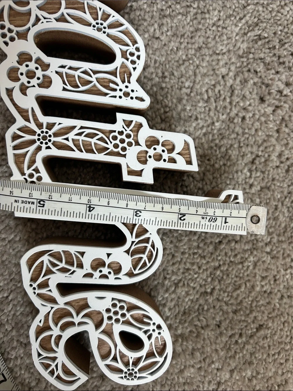 'Breathe' Decorative cut out wood Sign